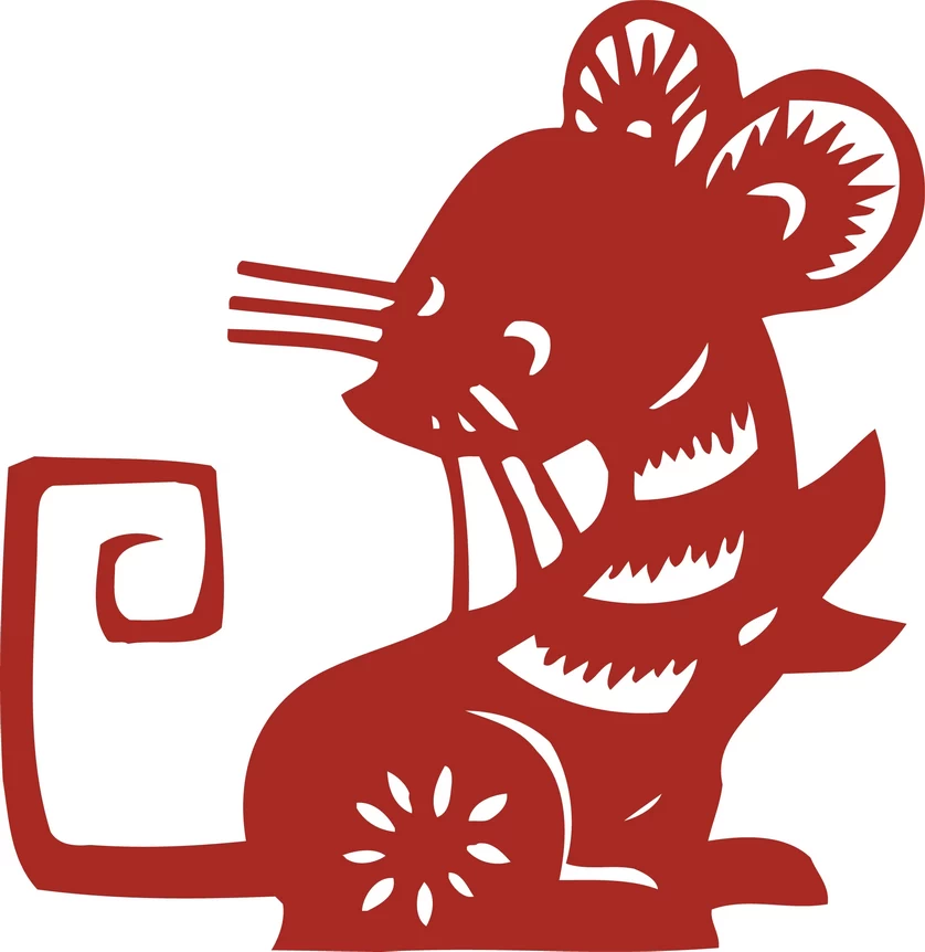 中国风中式传统喜庆民俗人物动物窗花剪纸插画边框AI矢量PNG素材【370】